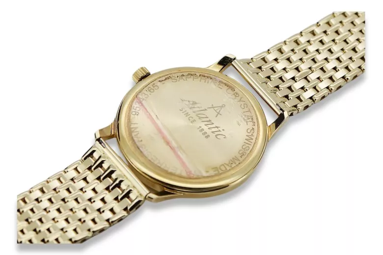 годинника Atlantic із золота 14k 585 проби з браслетом для чоловіків mw003y&mbw013y