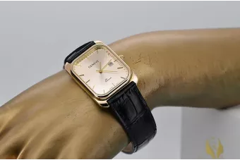 Vyrų laikrodis iš raudono rožinio aukso 14k 585 Geneve mw001r