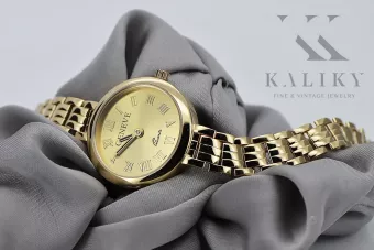 Krásné 14k zlaté ženské hodinky žánev LW038Y
