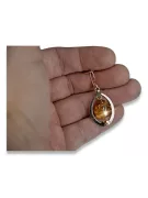 Russian rose Soviet gold vintage antique Amber earrings