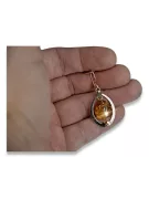 Russian rose Soviet gold vintage antique Amber auskariai