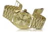 Złoty zegarek z bransoletą męski 14k 585 Geneve mw013ydg&mbw006y