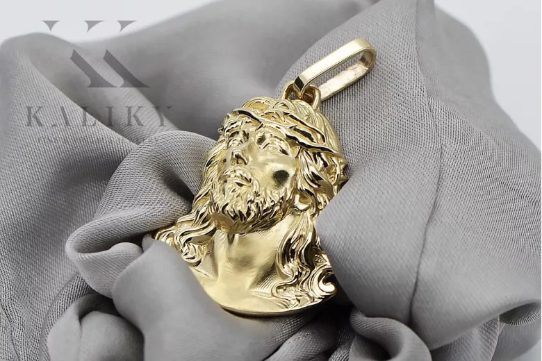 Медальон с икона на Иисус ★ https://zlotychlopak.pl/bg/ ★ Злато 585 333 ниска цена