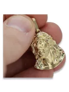 Złota zawieszka ikona Jezusa 14k 585 z żółtego złota pj004y