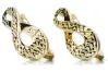 Italian yellow 14k 585 gold earrings cen045y