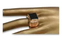 Russian rose Soviet Vintage Antique gold jewelry man's Onyx ring signet jewelry