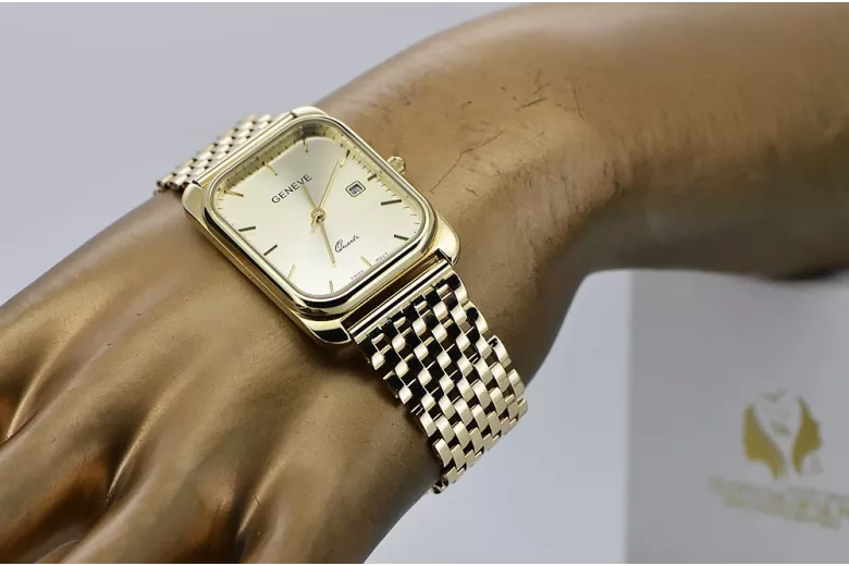 Gold men's watch Geneve ★ https://zlotychlopak.pl/ru/ ★ Золотая чистота 585 333 Низкая Цена!