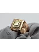 Trandafir rusesc sovietic vintage bijuterii din aur antic inel pentru bărbați bijuterii cu sigiliu