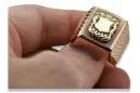 Russian rose Soviet Vintage Antique gold jewelry man's ring signet jewelry