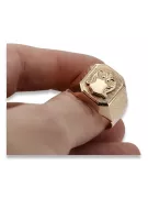 Ruso rosa de oro soviético joyería hombre anillo letrero