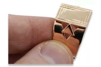 Złoty sygnet męski 14k 585 z czerwonego różowego złota vsn042