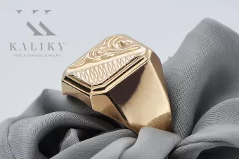 Russische Rose Sowjetgold Schmuck Mann Ring Schild
