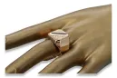 Russian rose Soviet gold jewelry man's ring signet