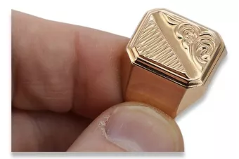 Russische Rose Sowjetgold Schmuck Mann Ring Schild