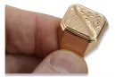 Russian rose Soviet gold jewelry man's ring signet