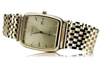 Ανδρικό χρυσό ρολόι 14k 585 Geneve mw002y&mbw005y