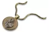 Pendentif Bozia en or 14 carats, Mère de Dieu avec une chaîne en corde pm027y&cc020y