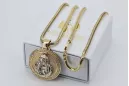 Gold 14k 585 Merry pendant with Rope chain pm027y&cc020y
