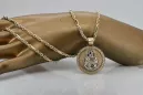 copie du pendentif doré Bizia Maryjka Notre-Dame avec un maillon de chaîne pm027y&cc020y