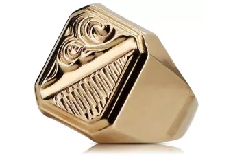 Russische Rose Sowjetgold Schmuck Mann Ring Schild