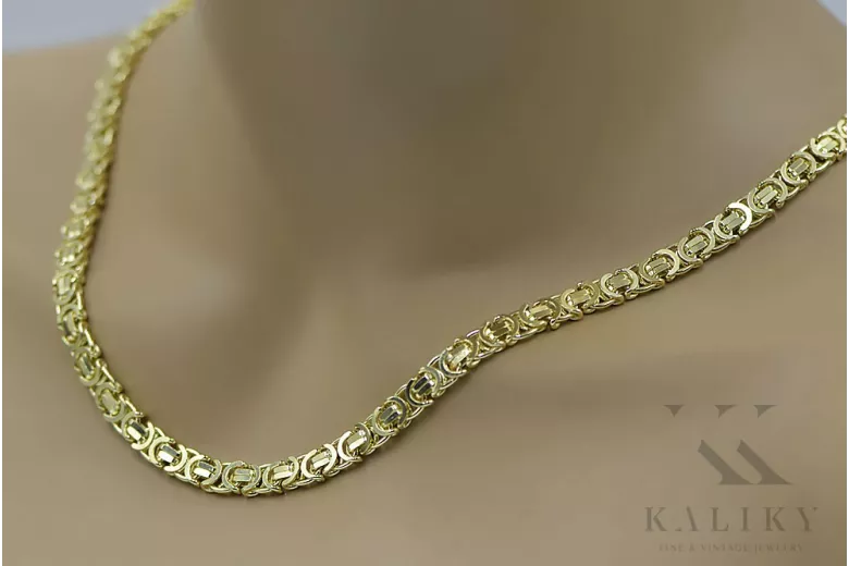 Auksinė grandinė 14k 585 modelius Karališkas Etruskas Unikatas cc056y