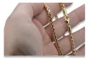 Amarillo italiano 14k 585 oro Nueva cadena de cuerda cc078y