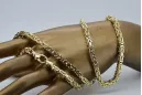 Italienische Bizantina-Kette aus massivem 14-karätigem Gold für Herren und Damen, cc014y