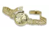 Yellow 14k gold lady watch Geneve Lady Gift lw102y