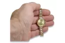 Italienische gelb Damenuhr Geneve Lady Geschenk lw102y