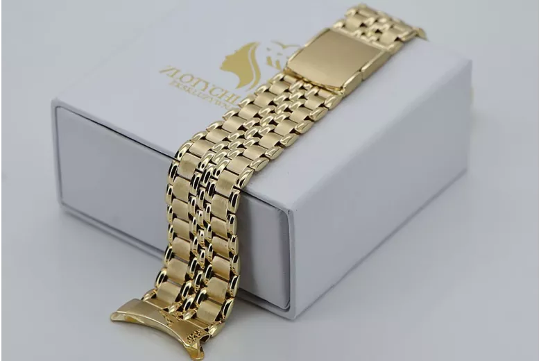копія браслета із золота 14k 585 для чоловічого годинника Rolex mbw018yo