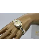 Złoty zegarek damski 14k 585 z bransoletą Geneve lw020ydy&lbw010y