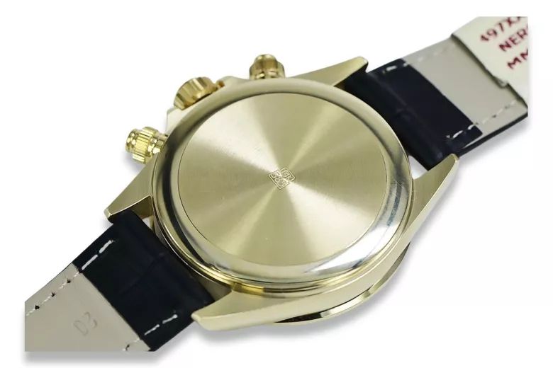 Жълтият 14к 585 златен мъжки Женевски часовник mw014ydy