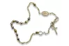 Italian 14k 585 gold rosary "Dolce Gab" diamond cut bracelet rbc001ywr
