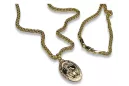 Złoty medalik 14k 585 Bozia z łańcuszkiem lisi ogon pm006y&cc036y