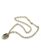 Maica Domnului medalion & Snake 14k lanț de aur pm006y&cc076y