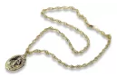 Médaillon de la Mère de Dieu & Chaîne en or serpent 14k pm006y&cc076y