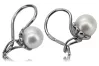 Silver 925 pearl earrings vepr008s Vintage