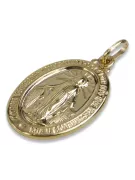 Złoty medalik ikona z żółtego 14k złoto 585 Bozia pm006y