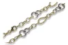 Yellow  white Italian 14k gold chain cc092yw