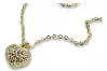 Italian 14k Gold modern heart pendant with Anchor chain cpn015&cc003y