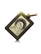 Кулон в виде медальона Марии из желтого золота 14 карат pm030y