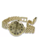 копие на великолепен дамски часовник Geneve Lw011y от 14k злато