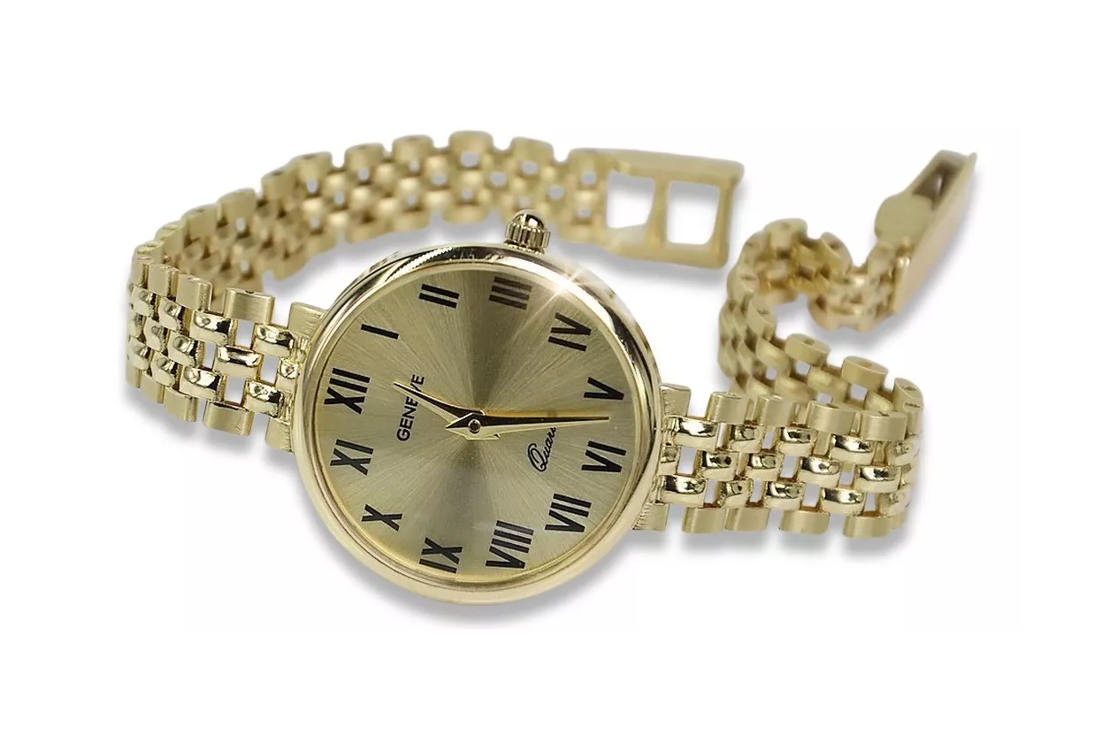 copie de la magnifique montre pour femme Geneve Lw011y en or 14 carats
