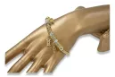 Bracelet à breloques italien en or jaune 14 carats cb110y