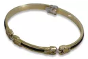 Italian yellow 14k gold rubber bracelet cb123yw