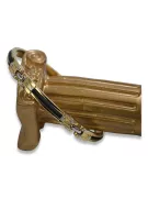 Bracelet pour homme en or 14 carats avec caoutchouc, italien, CB123YW