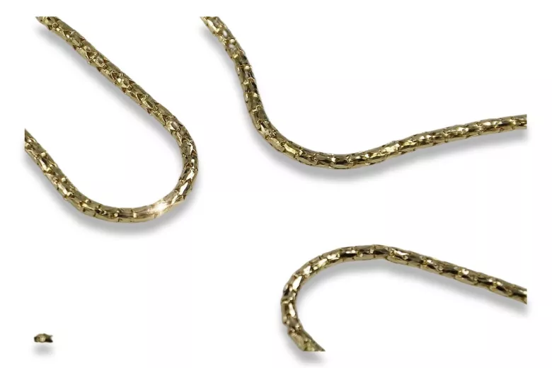 14-karätiges Gold-Muttergottes-Medaillon und Schlangenkette pm005y&cc080y