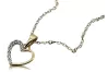 Yellow 14k gold heart pendant 585 with Anchor chain cpc002y&cc003yw