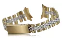 Złota bransoleta 14k 585 do zegarka damskiego Rolex lbw010yw