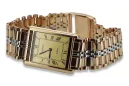 Руски съветски мъжки часовник от розово злато Geneve mw069rw